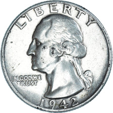 Coin, United States, Washington, Quarter, 1942, Philadelphia, EF(40-45), Silver