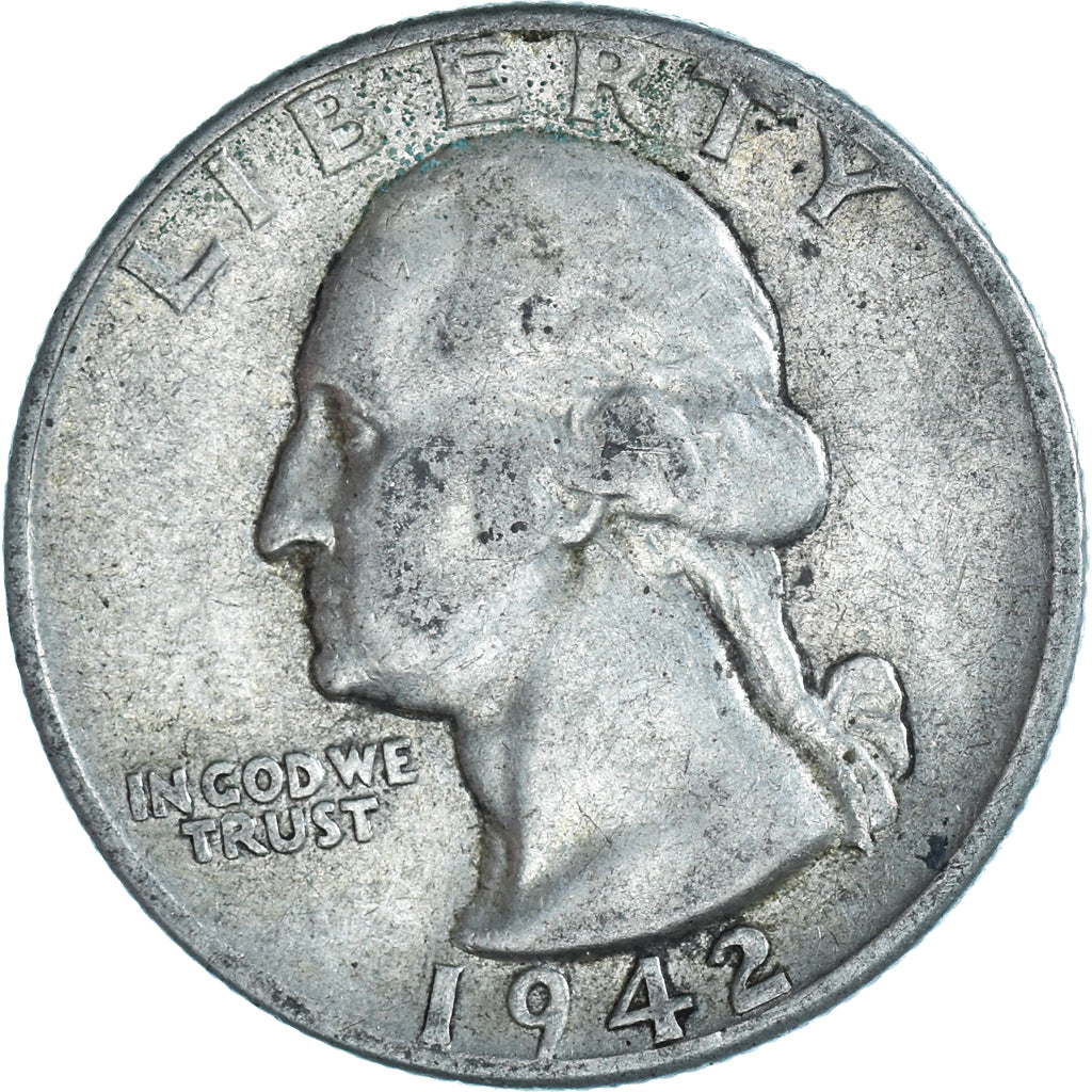 Coin, United States, Washington, Quarter, 1942, Philadelphia, AU(50-53), Silver