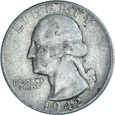 Coin, United States, Washington, Quarter, 1942, Philadelphia, AU(50-53), Silver