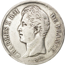 FRANCE, Charles X, 5 Francs, 1830, Paris, KM #728.1, EF(40-45), Silver, Gadoury.