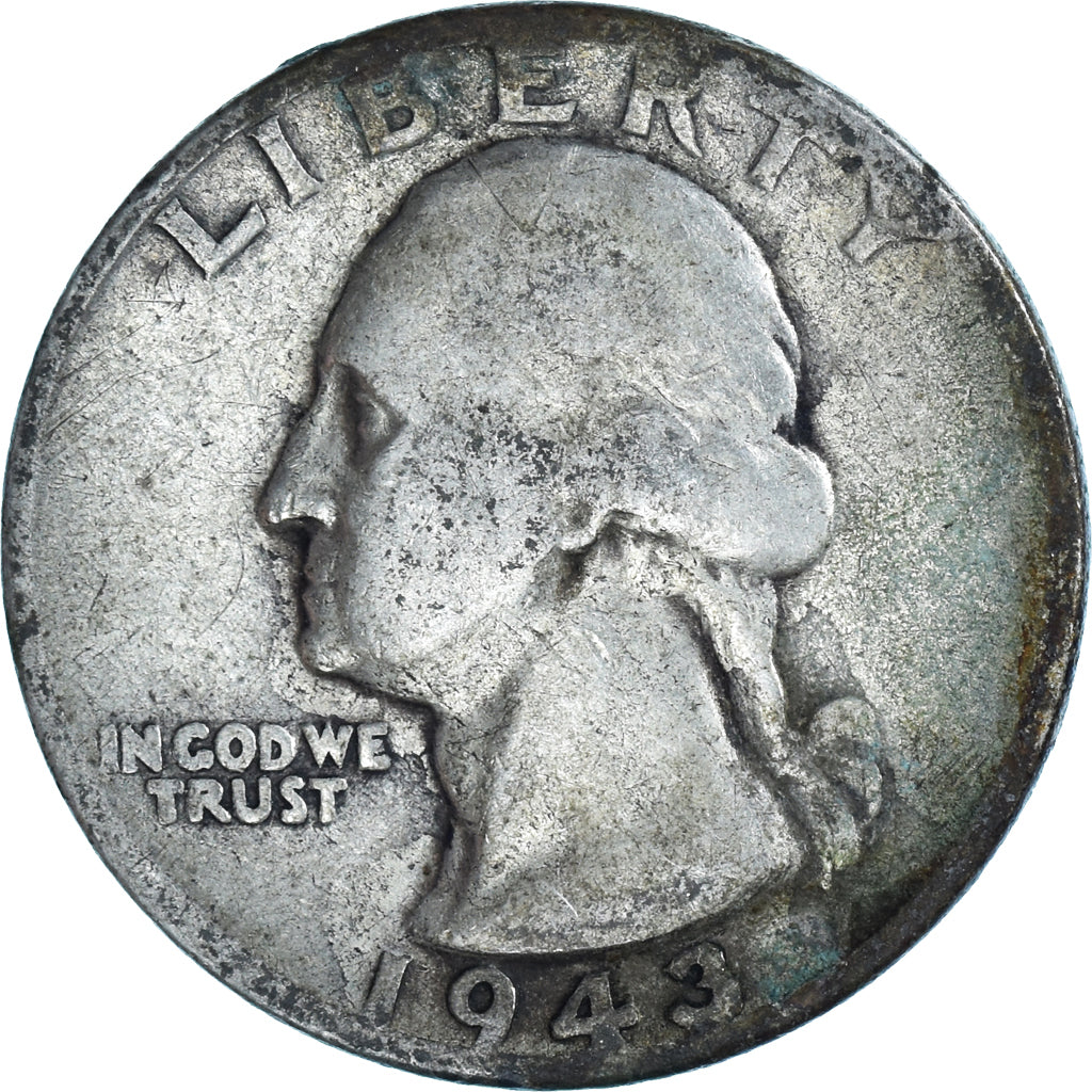 Coin, United States, Washington Quarter, Quarter, 1943, Philadelphia, VF(20-25)