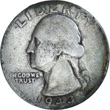 Coin, United States, Washington Quarter, Quarter, 1943, Philadelphia, VF(20-25)