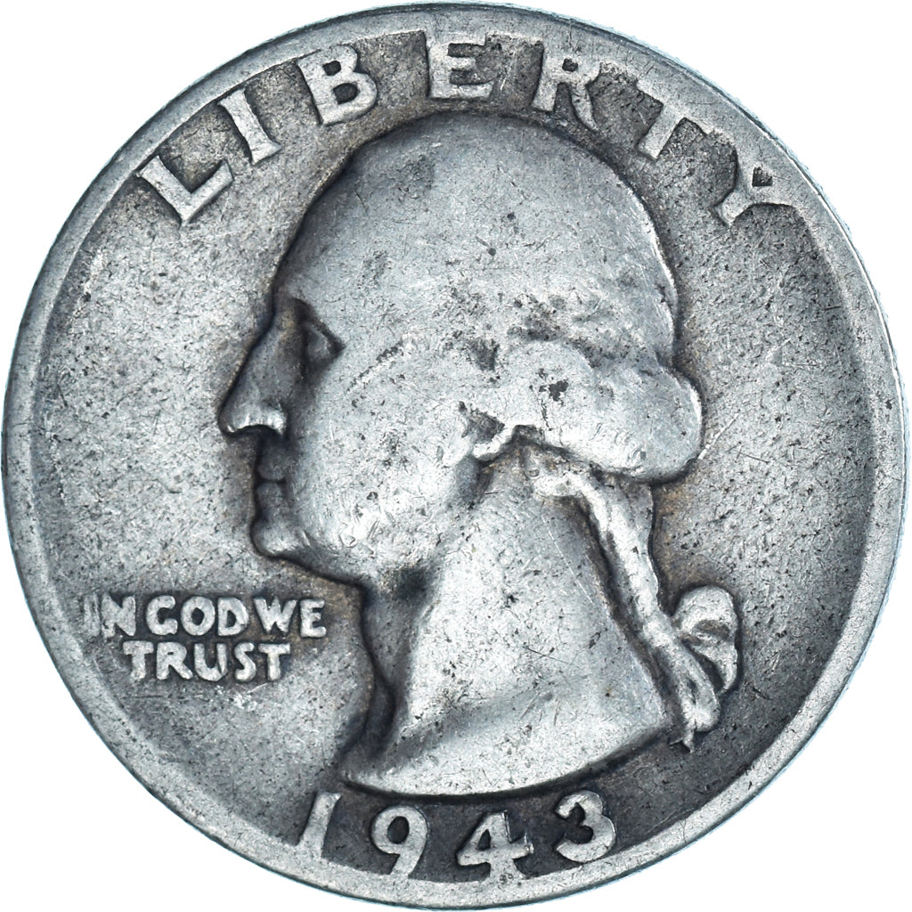 Munten, Verenigde Staten, Washington Quarter, Quarter, 1943, Philadelphia, FR