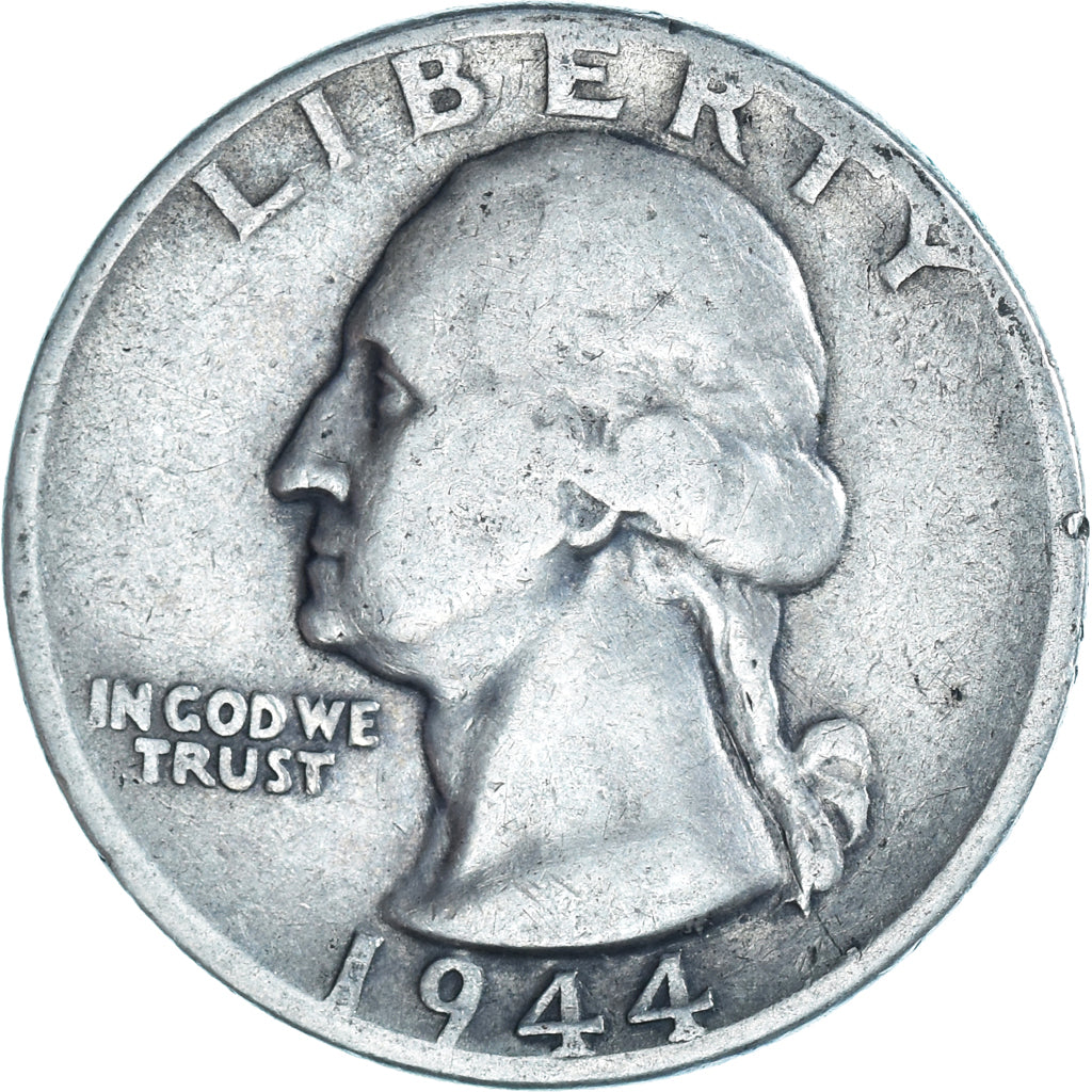 Moeda, Estados Unidos da América, Washington Quarter, Quarter, 1944, U.S. Mint