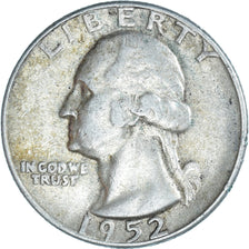 Monnaie, États-Unis, Washington Quarter, Quarter, 1952, U.S. Mint