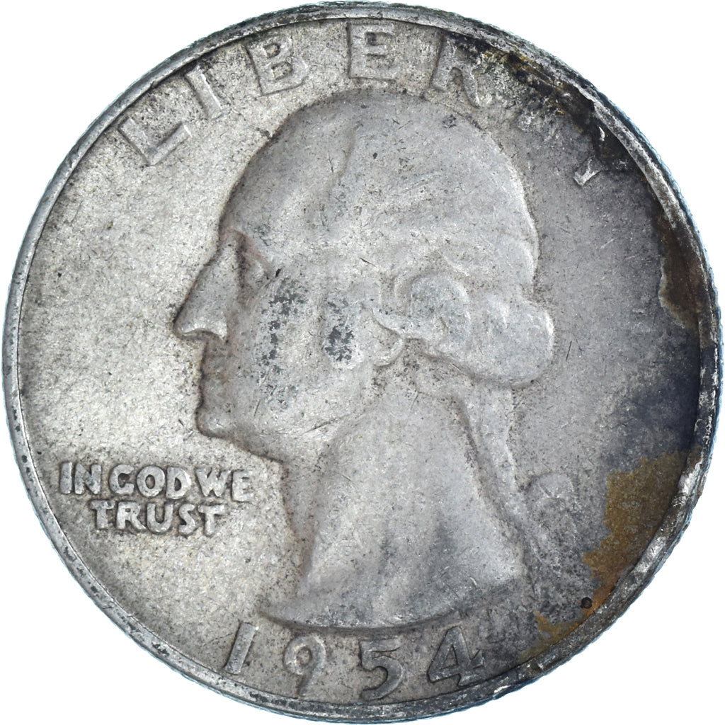 Coin, United States, Washington Quarter, Quarter, 1954, U.S. Mint, Philadelphia