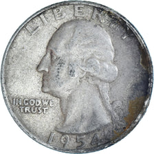 Coin, United States, Washington Quarter, Quarter, 1954, U.S. Mint, Philadelphia