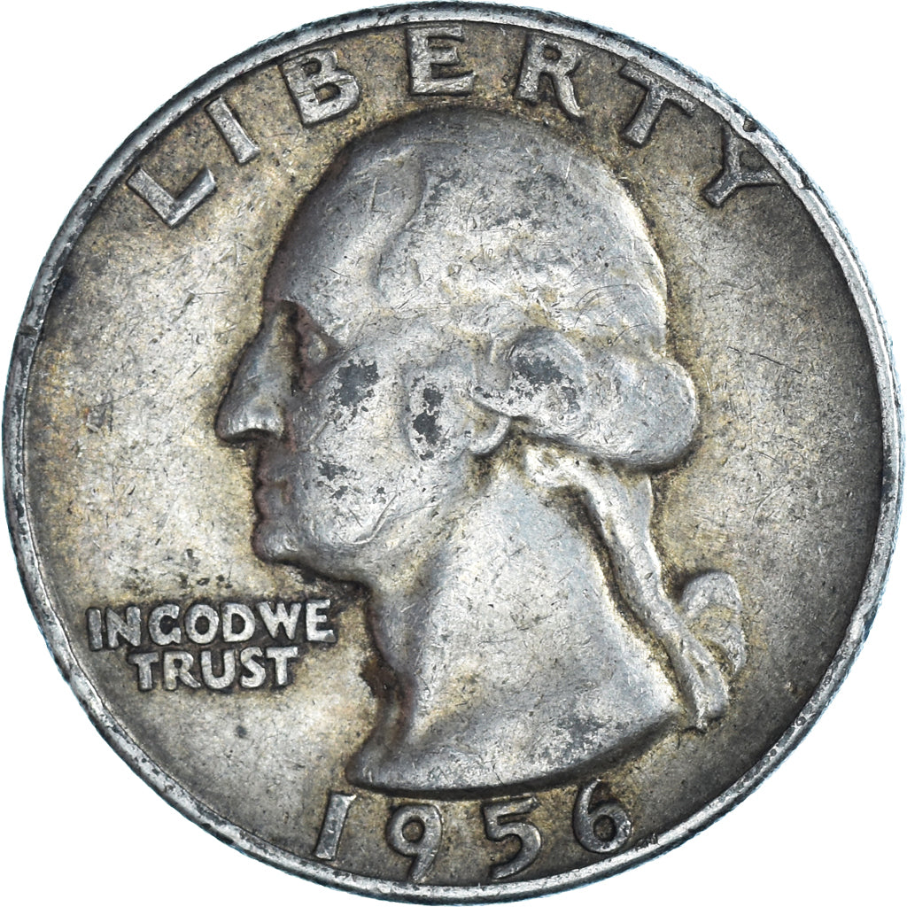 Coin, United States, Washington Quarter, Quarter, 1956, U.S. Mint, Denver