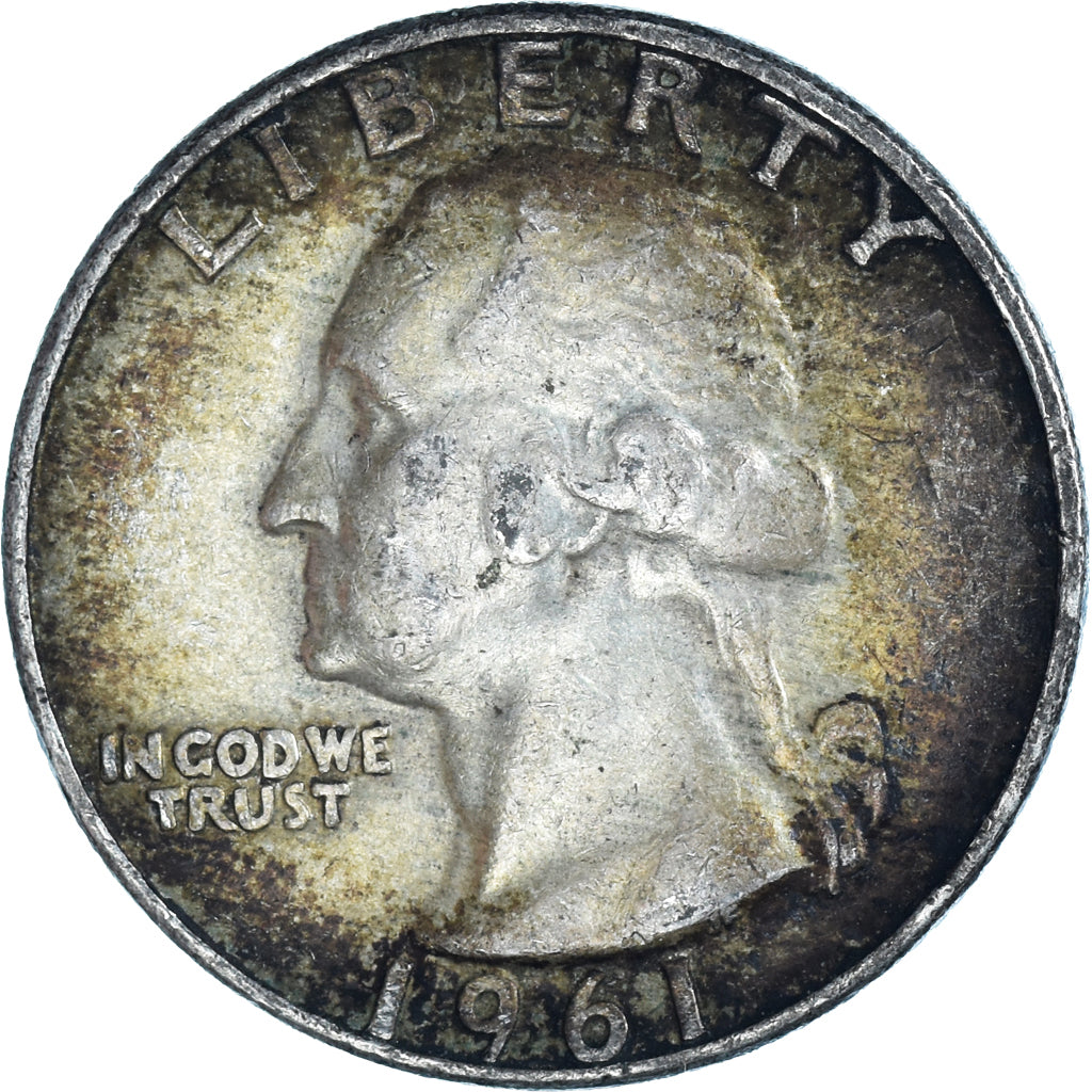 Coin, United States, Washington Quarter, Quarter, 1961, U.S. Mint, Denver