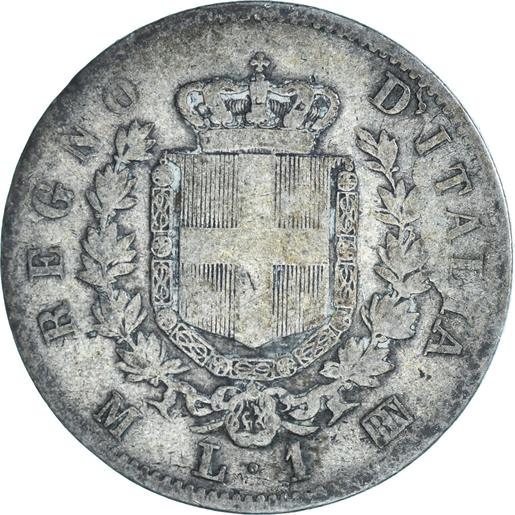 Münze, Italien, Vittorio Emanuele II, Lira, 1867, Milan, S, Silber, KM:5a.1