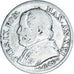 Coin, ITALIAN STATES, PAPAL STATES, Pius IX, Lira, 1866, Roma, F(12-15), Silver