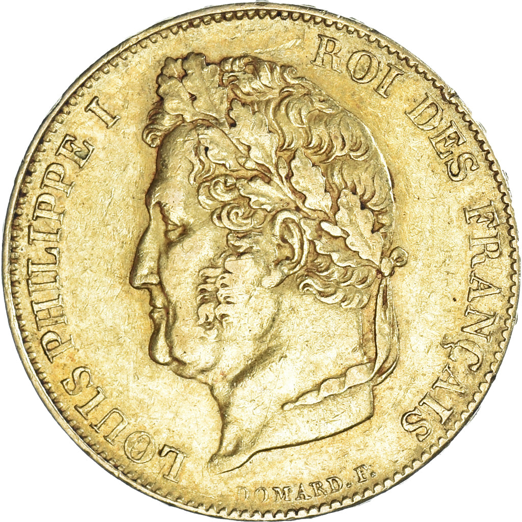 Moneda, Francia, Louis-Philippe, 20 Francs, 1833, Paris, MBC, Oro, KM:750.1