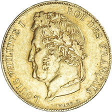 Moneda, Francia, Louis-Philippe, 20 Francs, 1833, Paris, MBC, Oro, KM:750.1