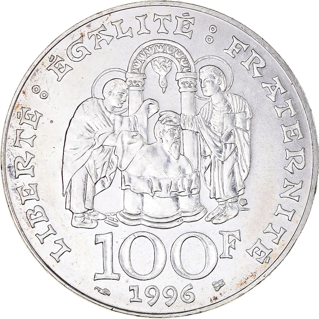 Monnaie, France, Clovis, 100 Francs, 1996, SUP+, Argent, Gadoury:953, KM:1180