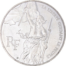Moeda, França, Liberté guidant le peuple, 100 Francs, 1993, MS(60-62), Prata