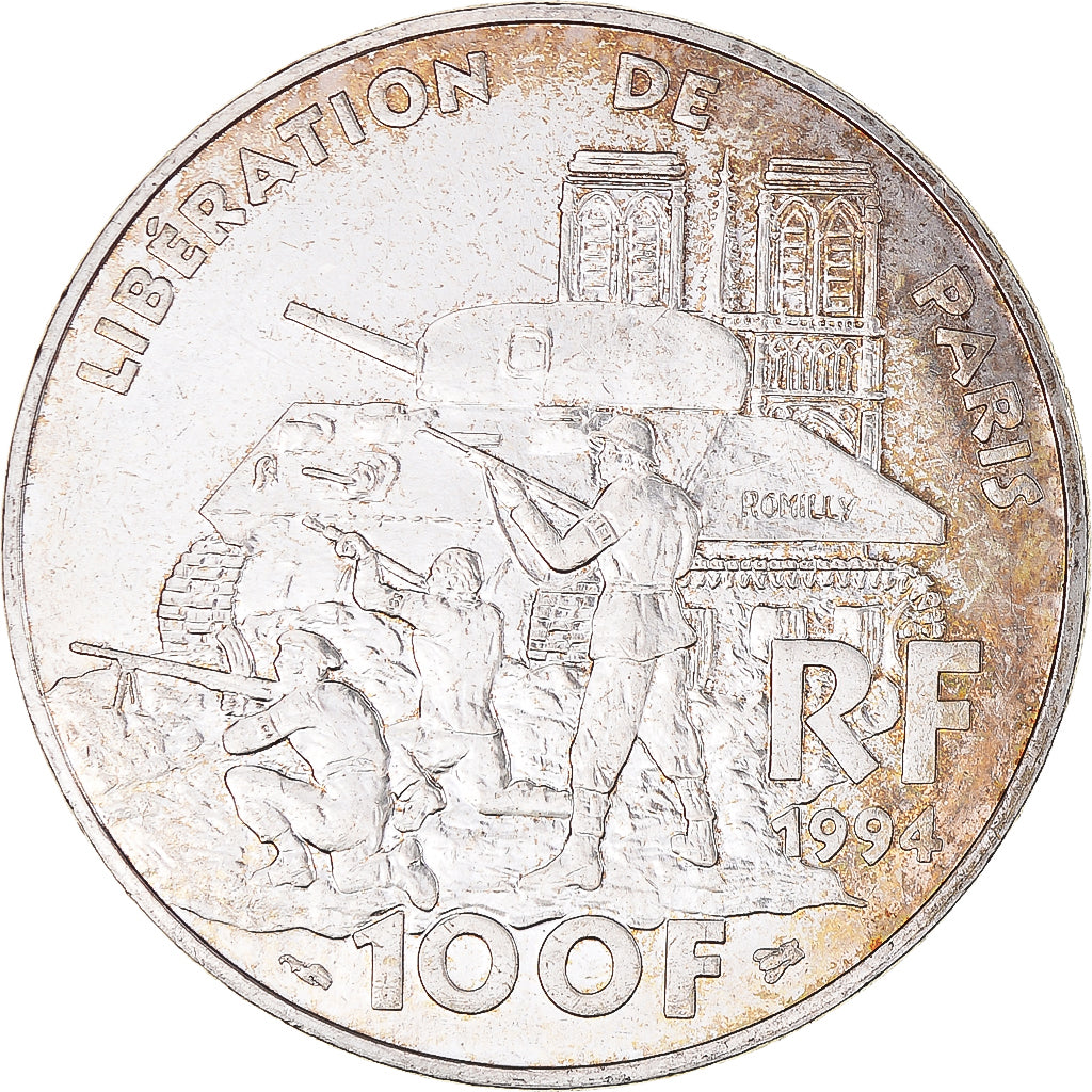 Monnaie, France, Libération de Paris, 100 Francs, 1994, SUP, Argent