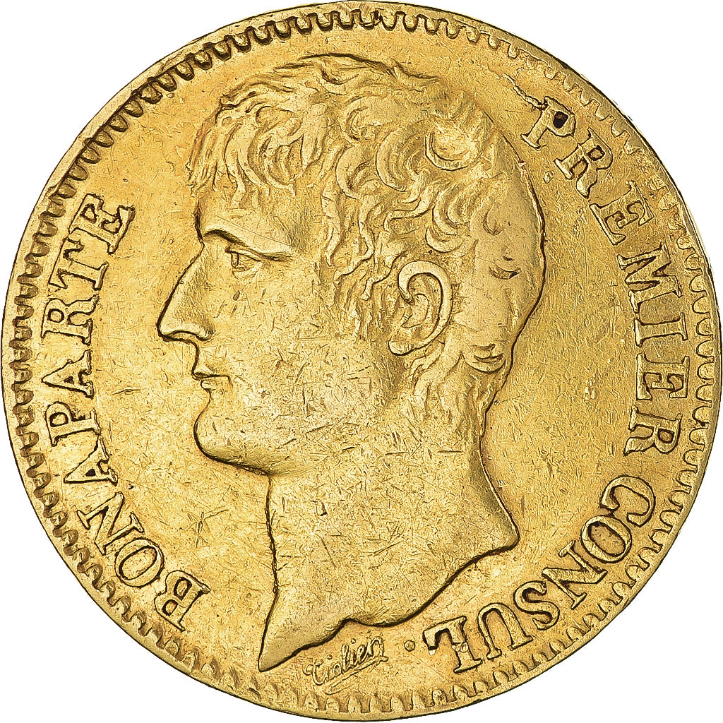 Monnaie, France, Napoleon I, 40 Francs, An XI, Paris, Sans olive, TTB, Or