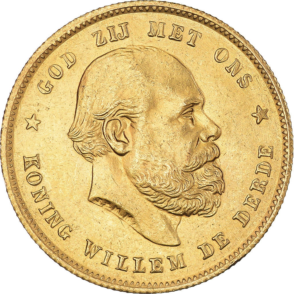 Monnaie, Pays-Bas, William III, 10 Gulden, 1879, SUP+, Or, KM:106