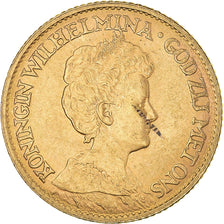 Coin, Netherlands, Wilhelmina I, 10 Gulden, 1912, AU(55-58), Gold, KM:149