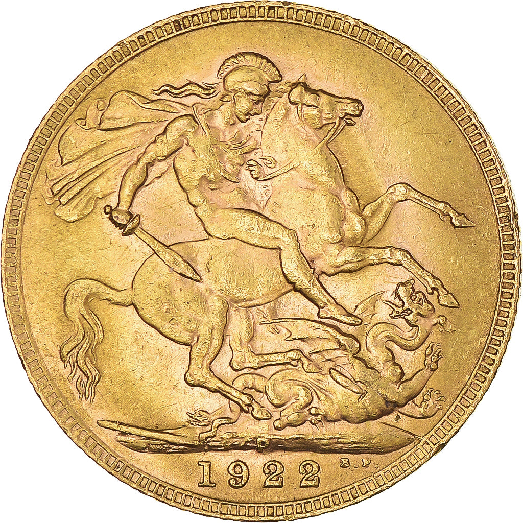 Moneda, Australia, George V, Sovereign, 1922, Perth, EBC, Oro, KM:29