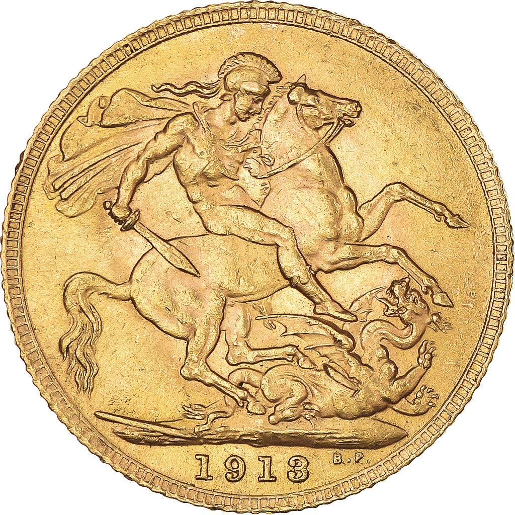 Monnaie, Grande-Bretagne, George V, Sovereign, 1913, Londres, SUP, Or, KM:820