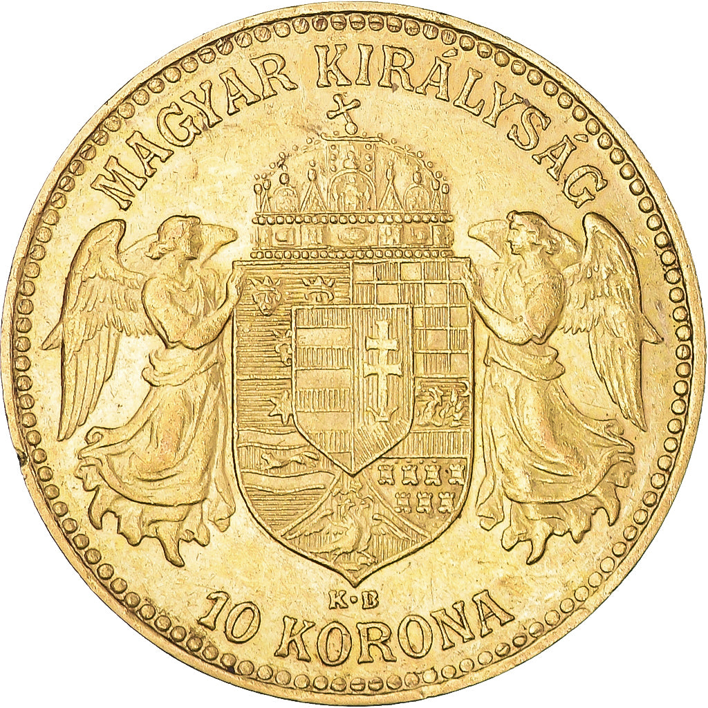 Moneda, Hungría, Franz Joseph I, 10 Korona, 1911, Kormoczbanya, EBC+, Oro