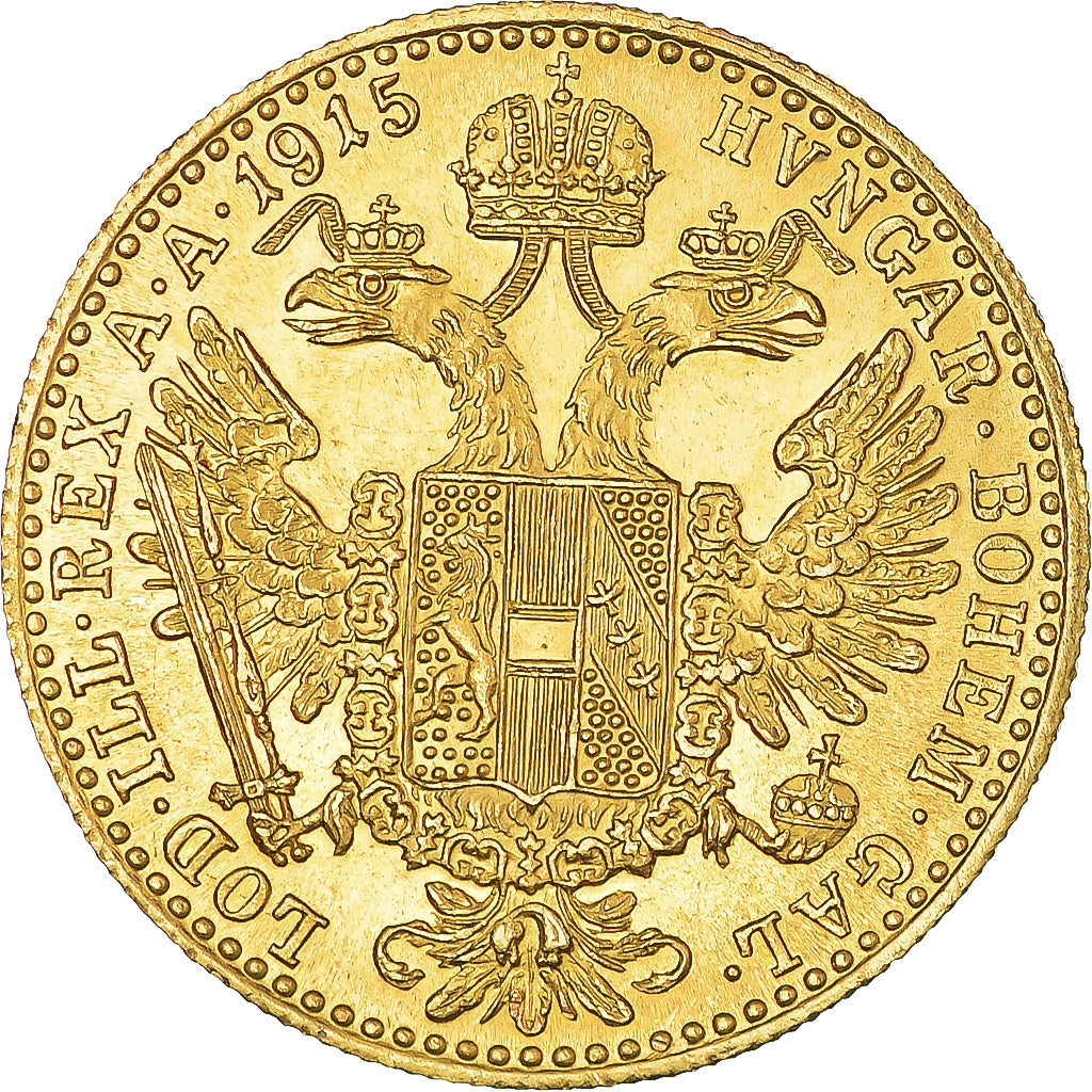 Coin, Austria, Franz Joseph I, Ducat, 1915, Restrike, MS(63), Gold, KM:2267