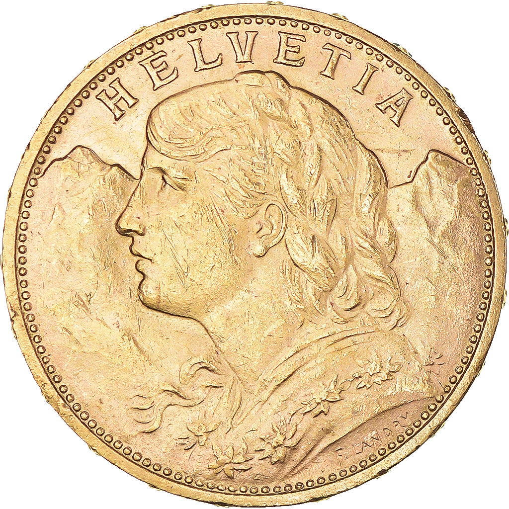 Moneda, Suiza, 20 Francs, 1914, Bern, EBC+, Oro, KM:35.1