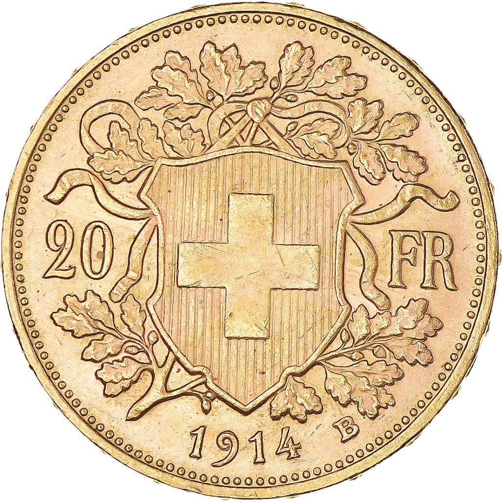 Moneda, Suiza, 20 Francs, 1914, Bern, EBC+, Oro, KM:35.1