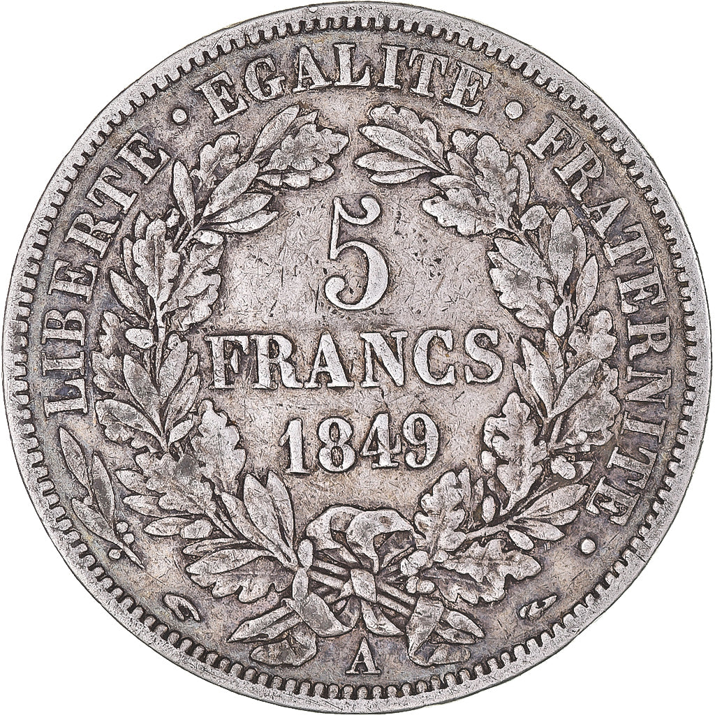 Monnaie, France, Cérès, 5 Francs, 1849, Paris, TB+, Argent, Gadoury:719