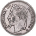 Moneda, Francia, Napoleon III, 5 Francs, 1868, Paris, BC+, Plata, KM:799.1