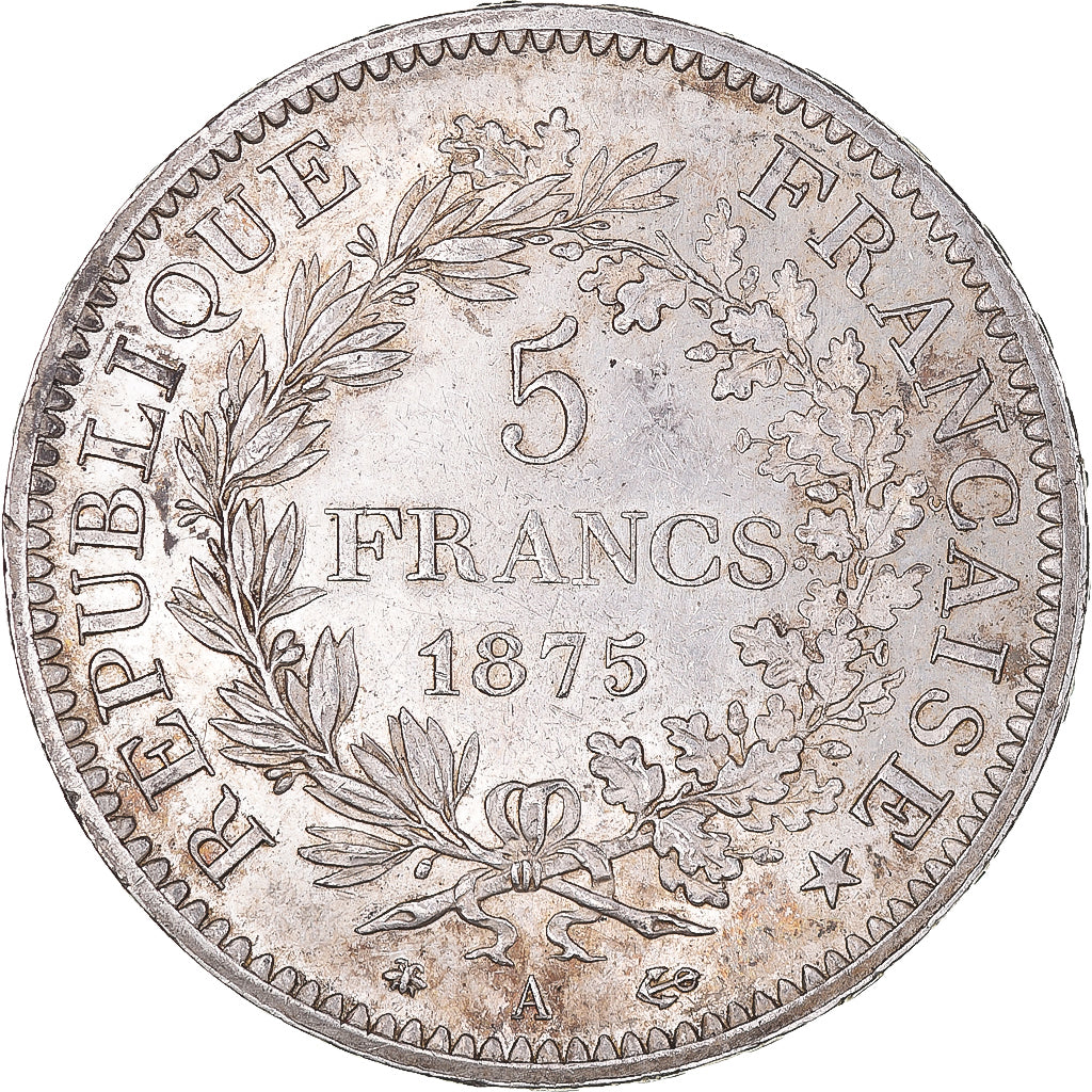 Monnaie, France, Hercule, 5 Francs, 1875, Paris, TTB+, Argent, Gadoury:745a