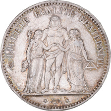 Monnaie, France, Hercule, 5 Francs, 1876, Paris, TTB, Argent, Gadoury:745a