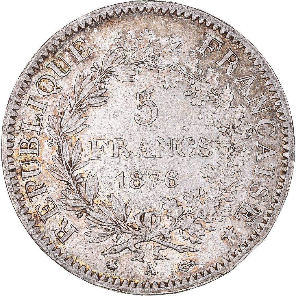 Monnaie, France, Hercule, 5 Francs, 1876, Paris, TTB, Argent, Gadoury:745a