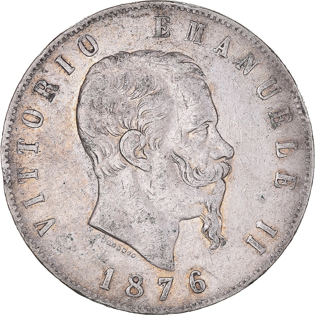 Monnaie, Italie, Vittorio Emanuele II, 5 Lire, 1876, Rome, TB+, Argent, KM:8.4