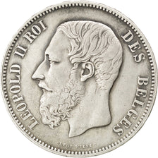 Coin, Belgium, Leopold II, 5 Francs, 5 Frank, 1869, EF(40-45), Silver, KM:24