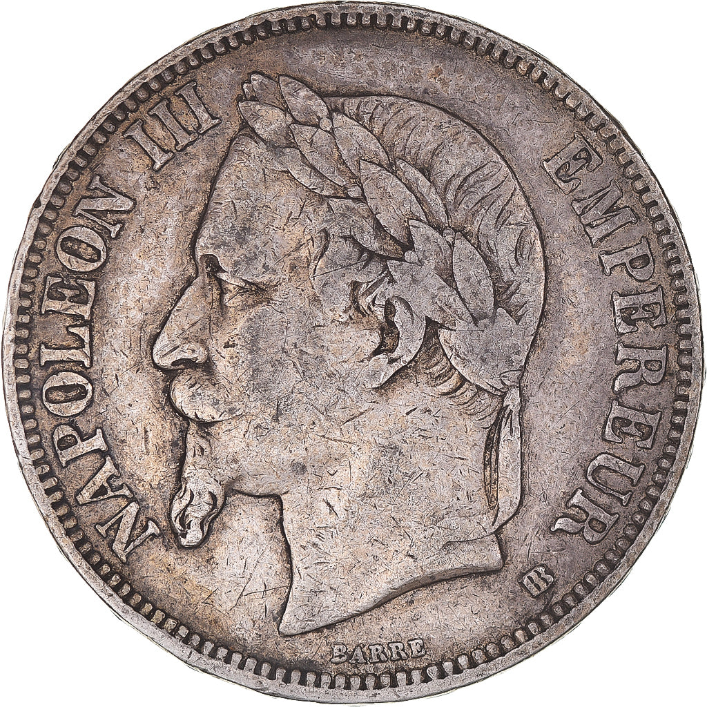 Monnaie, France, Napoleon III, 5 Francs, 1868, Strasbourg, TB+, Argent