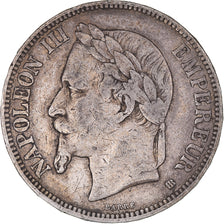 Monnaie, France, Napoleon III, 5 Francs, 1868, Strasbourg, TB+, Argent