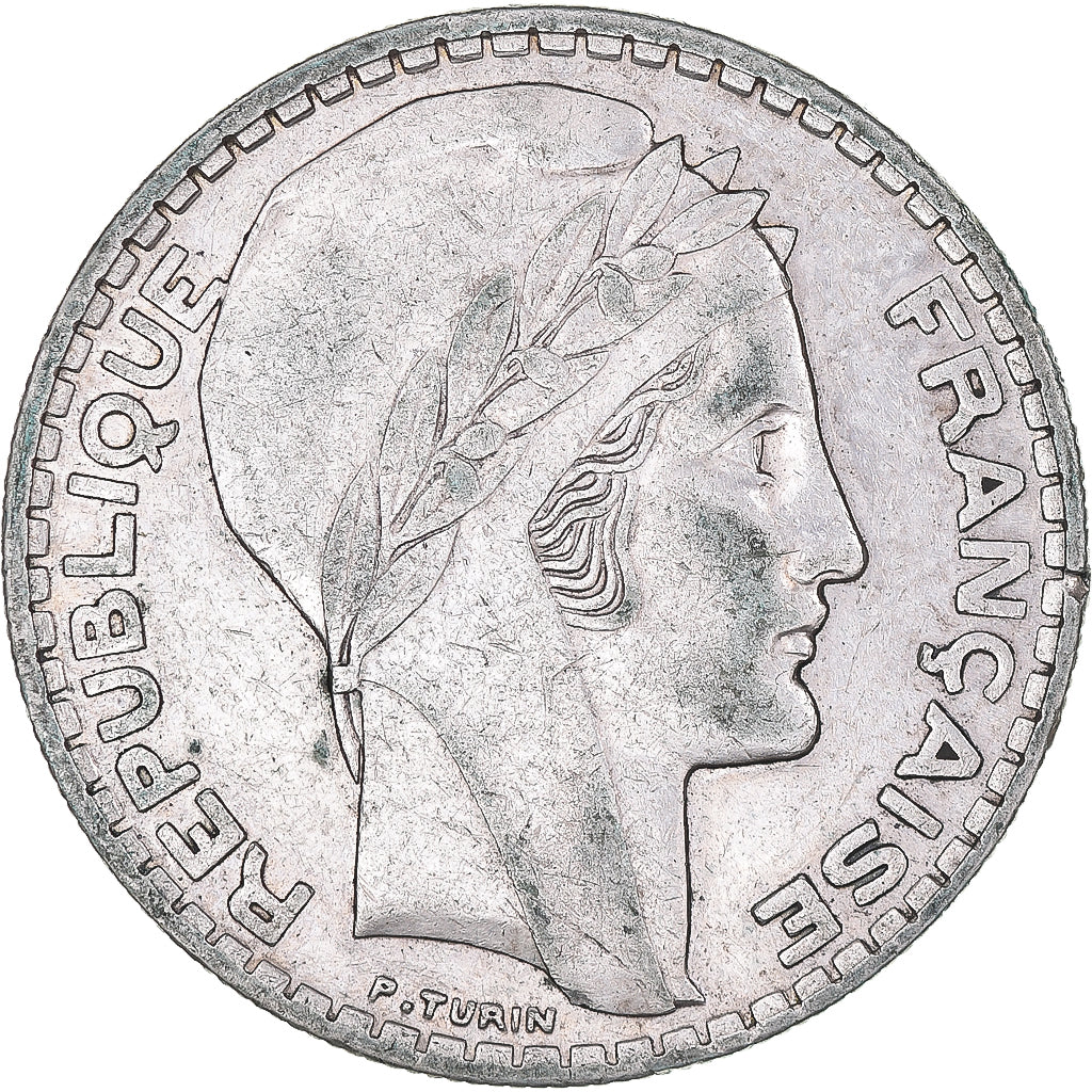 Münze, Frankreich, Turin, 20 Francs, 1937, Paris, SS, Silber, KM:879