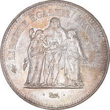 Coin, France, Hercule, 50 Francs, 1974, Paris, MS(63), Silver, KM:941.1