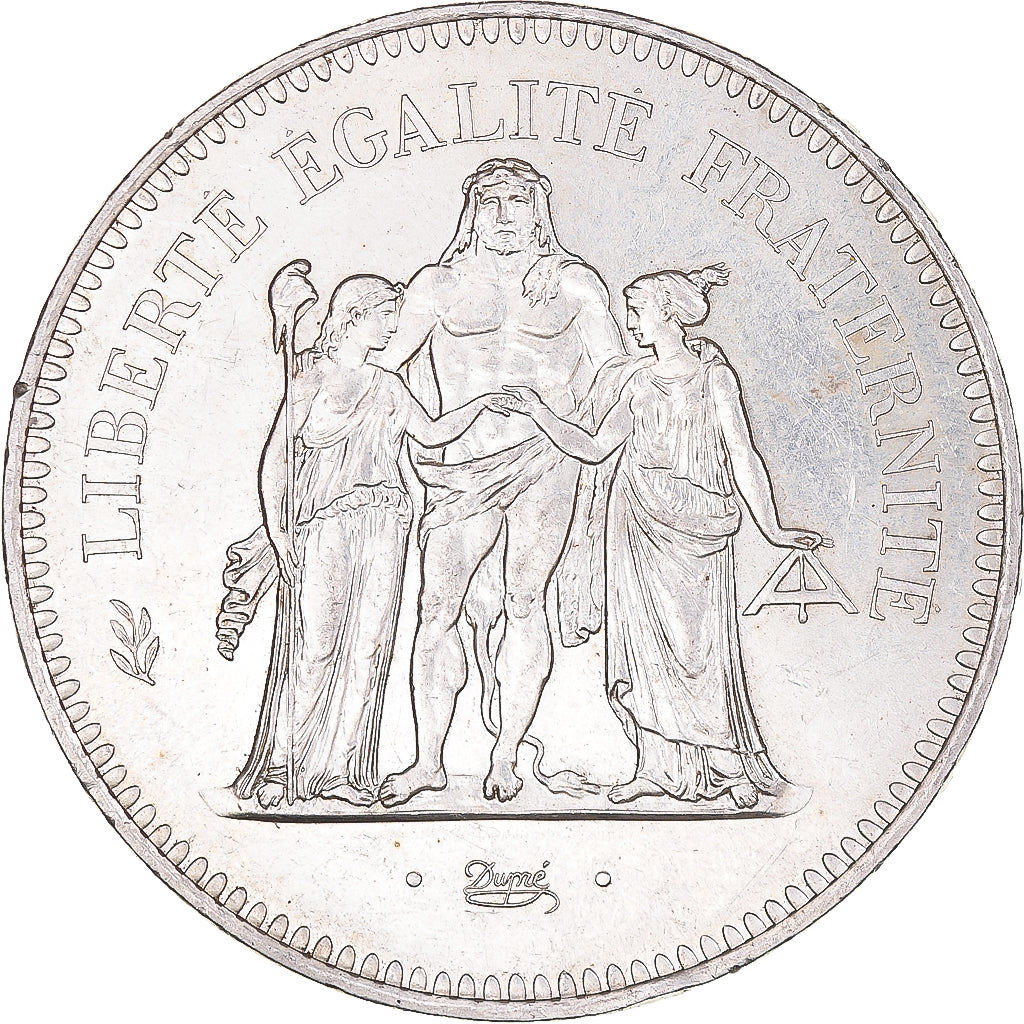 Moneta, Francia, Hercule, 50 Francs, 1975, Paris, SPL, Argento, KM:941.1