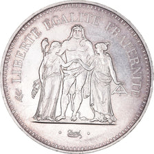 Coin, France, Hercule, 50 Francs, 1976, Paris, MS(63), Silver, KM:941.1
