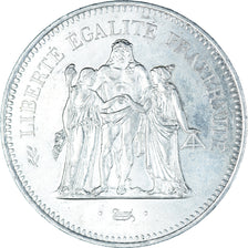 Coin, France, Hercule, 50 Francs, 1977, Paris, MS(63), Silver, KM:941.1