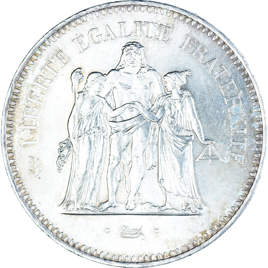 Coin, France, Hercule, 50 Francs, 1978, Paris, MS(60-62), Silver, KM:941.1