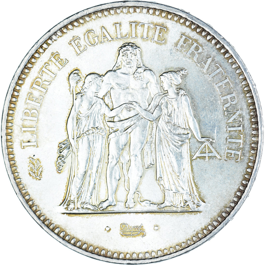 Coin, France, Hercule, 50 Francs, 1978, Paris, MS(60-62), Silver, KM:941.1