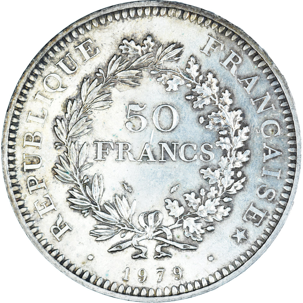Münze, Frankreich, Hercule, 50 Francs, 1979, Paris, VZ+, Silber, KM:941.1