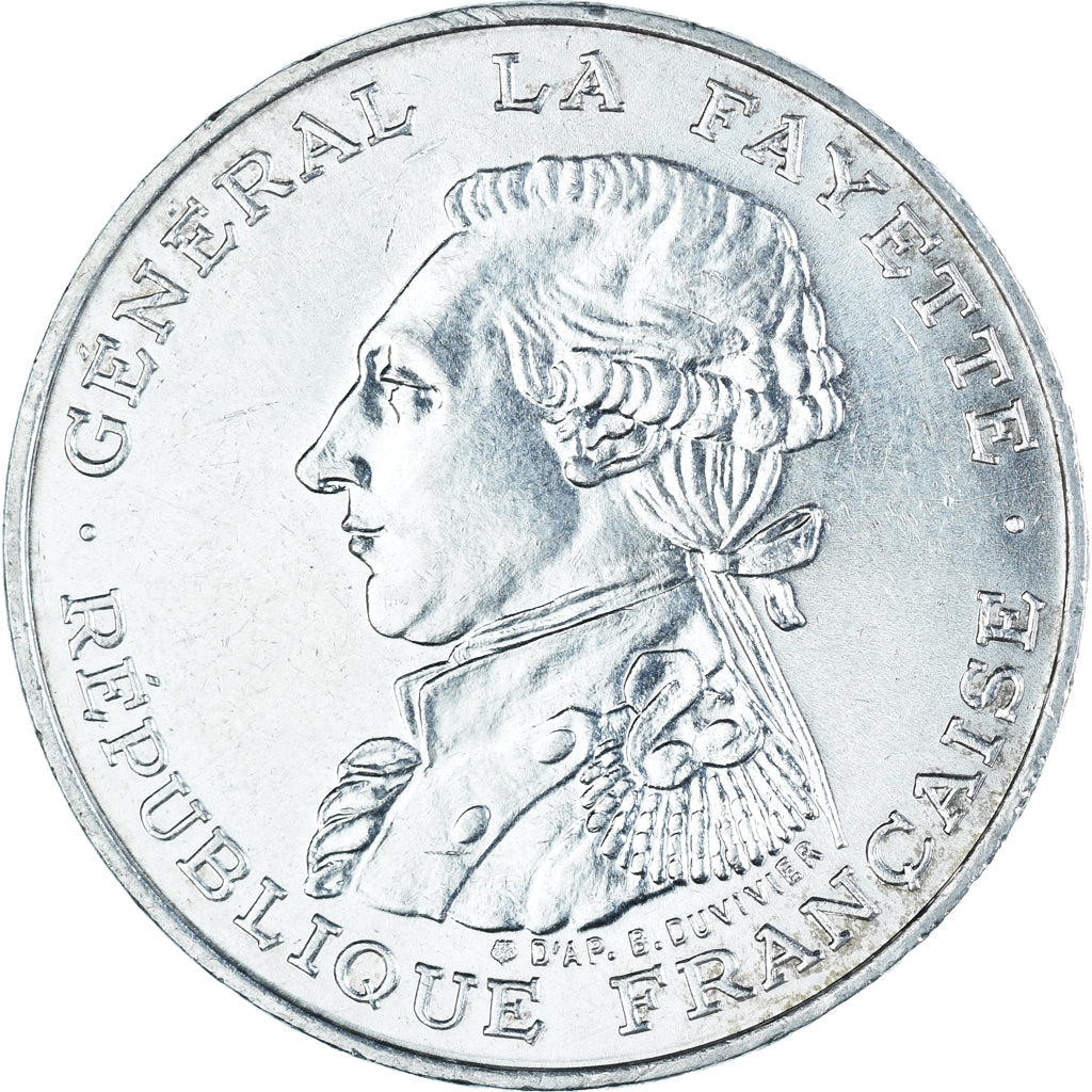 Coin, France, Lafayette, 100 Francs, 1987, AU(55-58), Silver, KM:962