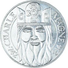 Münze, Frankreich, Charlemagne, 100 Francs, 1990, Paris, VZ+, Silber, KM:982