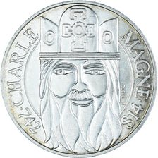 Coin, France, Charlemagne, 100 Francs, 1990, Paris, MS(60-62), Silver, KM:982