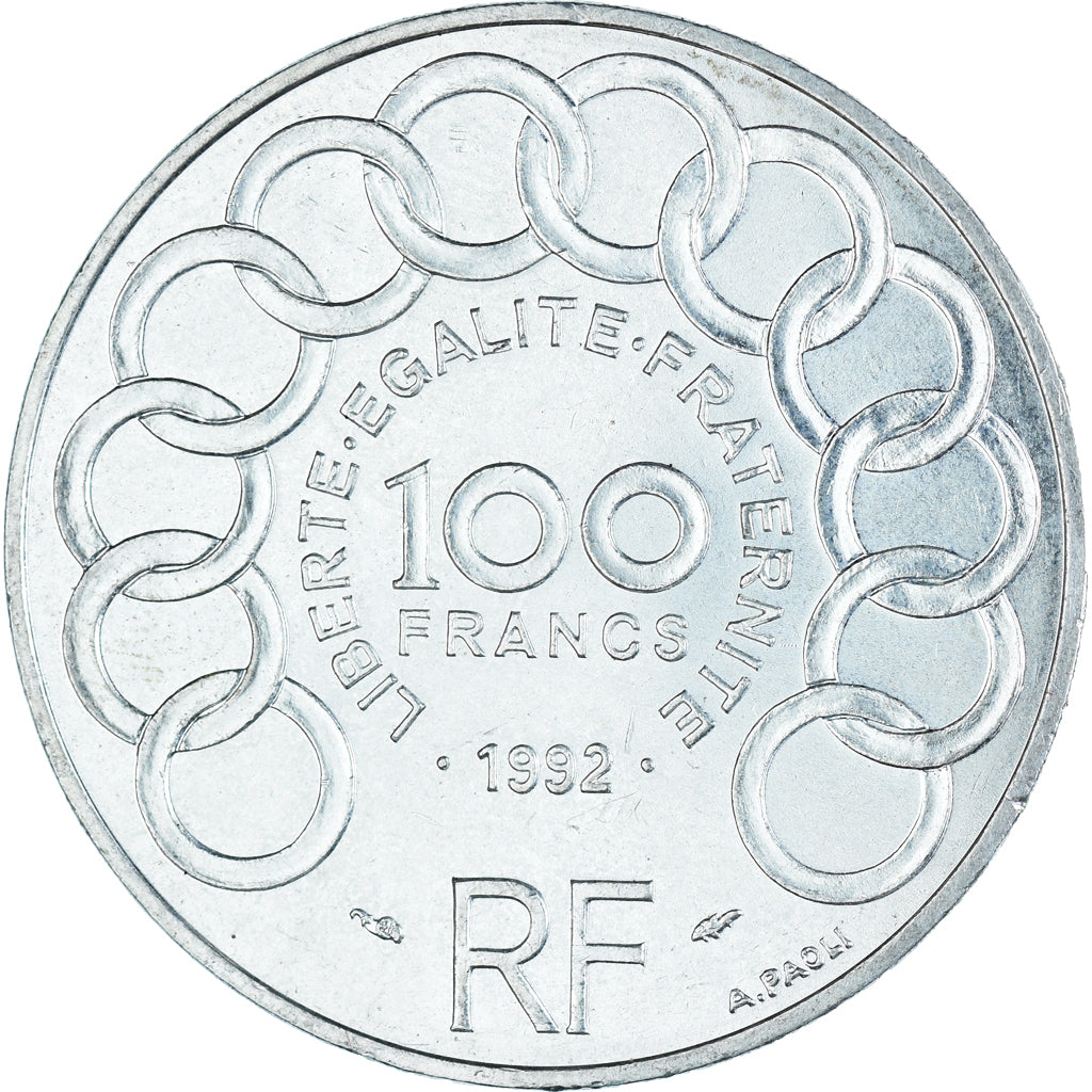 Monnaie, France, Jean Monnet, 100 Francs, 1992, SUP, Argent, KM:1120